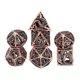 thumbnail image 1 of 7 Unids Dragon Dungyon Hollow-Tallado Tallado Metal Polyedral Dados Tabletop Juego Antiguo Cobre Rojo, 1 of 5
