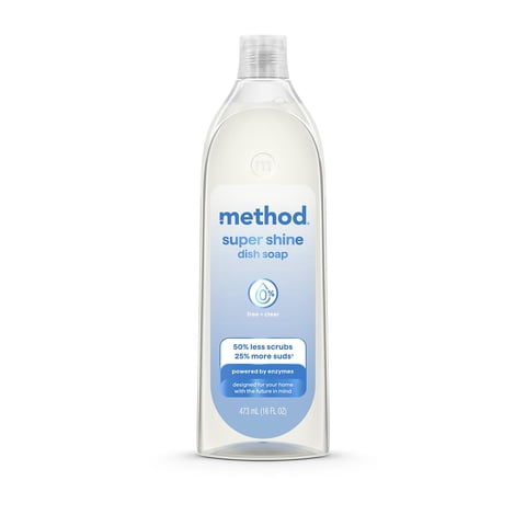 Jabón Para Platos Method Super Shine Liquid, 473 Ml, Alimentado Por Enzimas