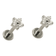 thumbnail image 1 of Aros Punto De Luz Flor 16g Titanio Astm F136 G23 Plateados, 1 of 3