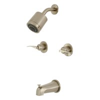 Grifo Kingston Brass Centurion Kbx8148Efl Para Bañera/Ducha, Níquel Cepillado