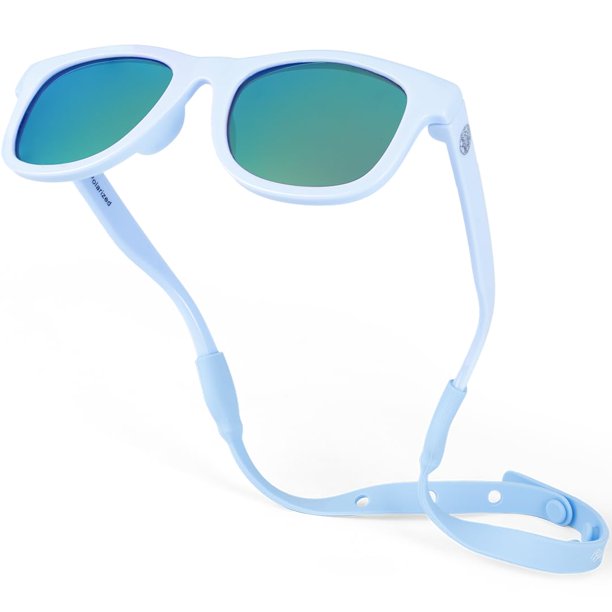 Anteojos de Sol Polarizados e Irrompibles BABY SUNNIES para Bebés 0-24 Meses Azul Celeste