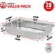 thumbnail image 3 of 20 Pack 8.5"x 6" Aluminum Foil Grease Tray, Disposable Drip Tray, Oil Cup Liner, Compatible With Weber Q/Pulse/Traveler Grill/Spirit Gas I&II/Genesis Gas/Genesis II 200&300, 3 of 4