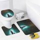 thumbnail image 4 of Wildwood-theme 4-Piece Shower Curtain Set with Rugs, Waterproof Bathroom Decor Set Includes Bath Mat, U-Shaped Rug, Toilet Lid Cover and Curtain with Hooks, 4 of 6