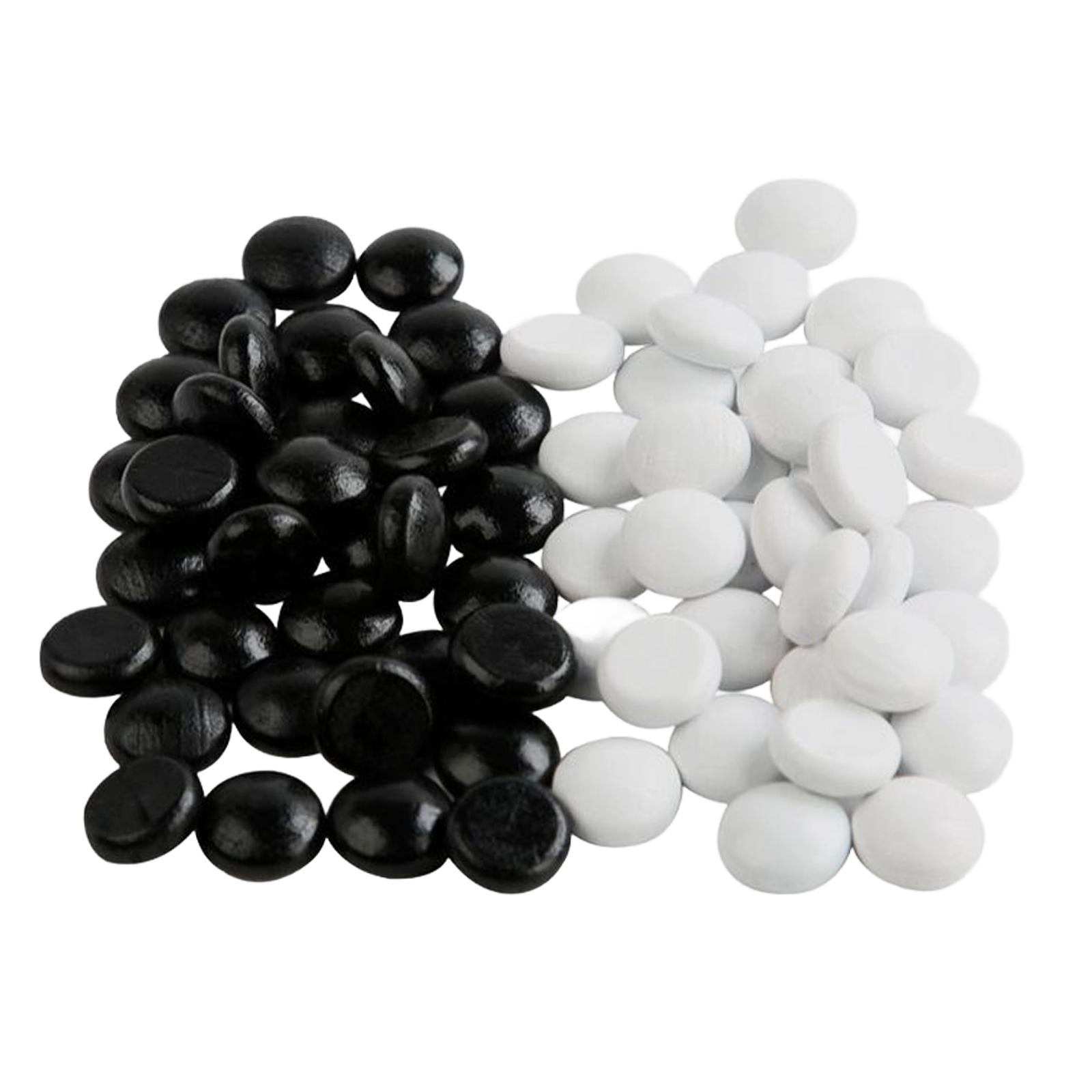 Magideal - 70 Uds Pequeñas Piedras De Ajedrez Artesanales, Piedras De Juego De Ajedrez Go, Piedras De Juego Go Para Juego De Mesa De Estrategia Clásica, Juegos