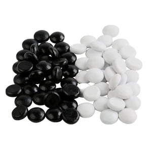 Magideal - 70 Uds Pequeñas Piedras De Ajedrez Artesanales, Piedras De Juego De Ajedrez Go, Piedras De Juego Go Para Juego De Mesa De Estrategia Clásica, Juegos