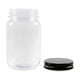 thumbnail image 3 of Frascos de plástico novelinks transparentes de 500 ml con tapas negras, paquete de 10, 3 of 7