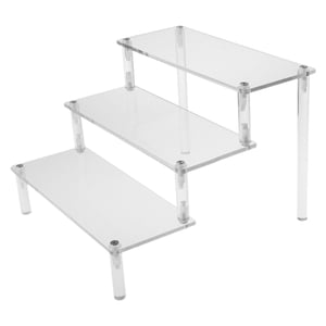 Magideal - Estante De Acrílico Multiusos De Varios Niveles Organizador De Almacenamiento De Maquillaje De Perfume Encimera Cupcakes Cosméticos Titular De , 3 A 3 Escalera