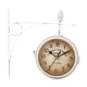 thumbnail image 1 of Reloj De Pared De 8,58 Pulgadas De Metal Redondo De Doble Cara Para Cocina, Sala Y Exterior, 1 of 3