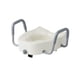 thumbnail image 1 of Elevador de asiento de inodoro Medline 5 alargado con cierre y brazos, 1 of 6