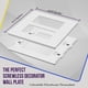thumbnail image 2 of Placa de pared ENERLITES de 2 módulos, 12 x 12 cm, policarbonato blanco, 2 of 8