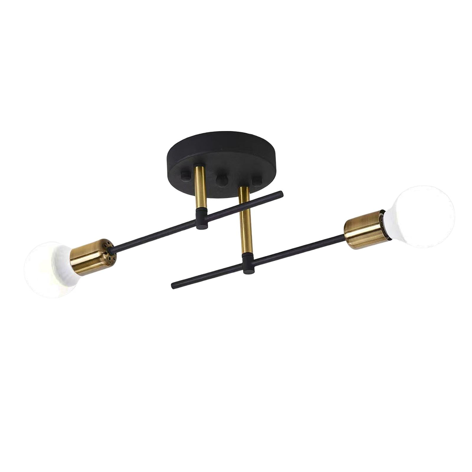 Ioensy - Candelabro De Luz De Techo De Hierro Moderno Para Sala De Estar Comedor Dormitorio Negro