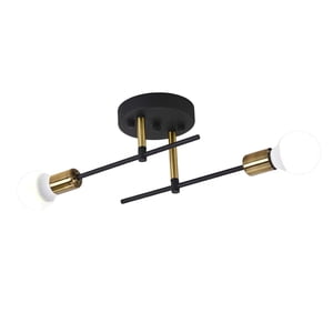 Ioensy - Candelabro De Luz De Techo De Hierro Moderno Para Sala De Estar Comedor Dormitorio Negro