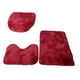 thumbnail image 2 of Juego De 3 Alfombrillas De Baño Con Tapa De Inodoro Absorbente Para Bañeras, Color Rojo, 2 of 5