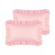 thumbnail image 1 of Funda de almohada REGALWOVEN Queen (20"x30") con cierre de sobre, juego de 2 fundas de almohada con volantes, rosa, 1 of 6