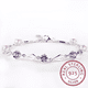 thumbnail image 2 of C pulsera de plata fina S925 amatista Lila púrpura, 2 of 3