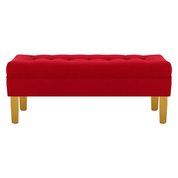 Banqueta Wood 2c Felpa 01 Rojo