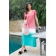 thumbnail image 1 of Vestido Largo con Cuello en V y Efecto Tie-dye de Algodón Multicolor Ladrillo, 1 of 5