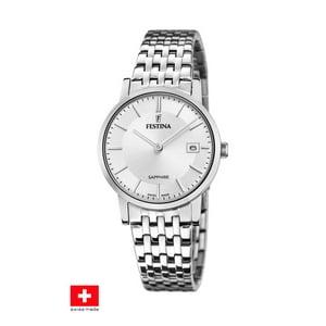 Reloj F20019/1 Festina Swiss Plateado Mujer Swiss Made