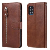 Gangxun - Funda Con Cremallera Para Samsung Galaxy A51 4G, Carcasa Cartera De Cuero Pu Con Soporte Y Tarjetero