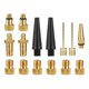 thumbnail image 1 of ADAPTADOR DE LATóN PRESTA SCHRADER BICICLETA CONVERTIDOR VáLVULA BOMBA BICICLETA 15pcs, 1 of 5