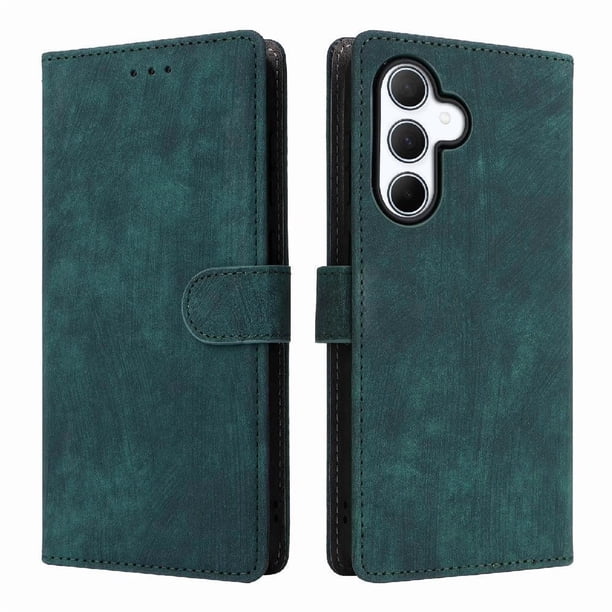 Funda Billetera para Samsung Galaxy A36 5G con Soporte - Cartera de Cuero con Ranuras Verde