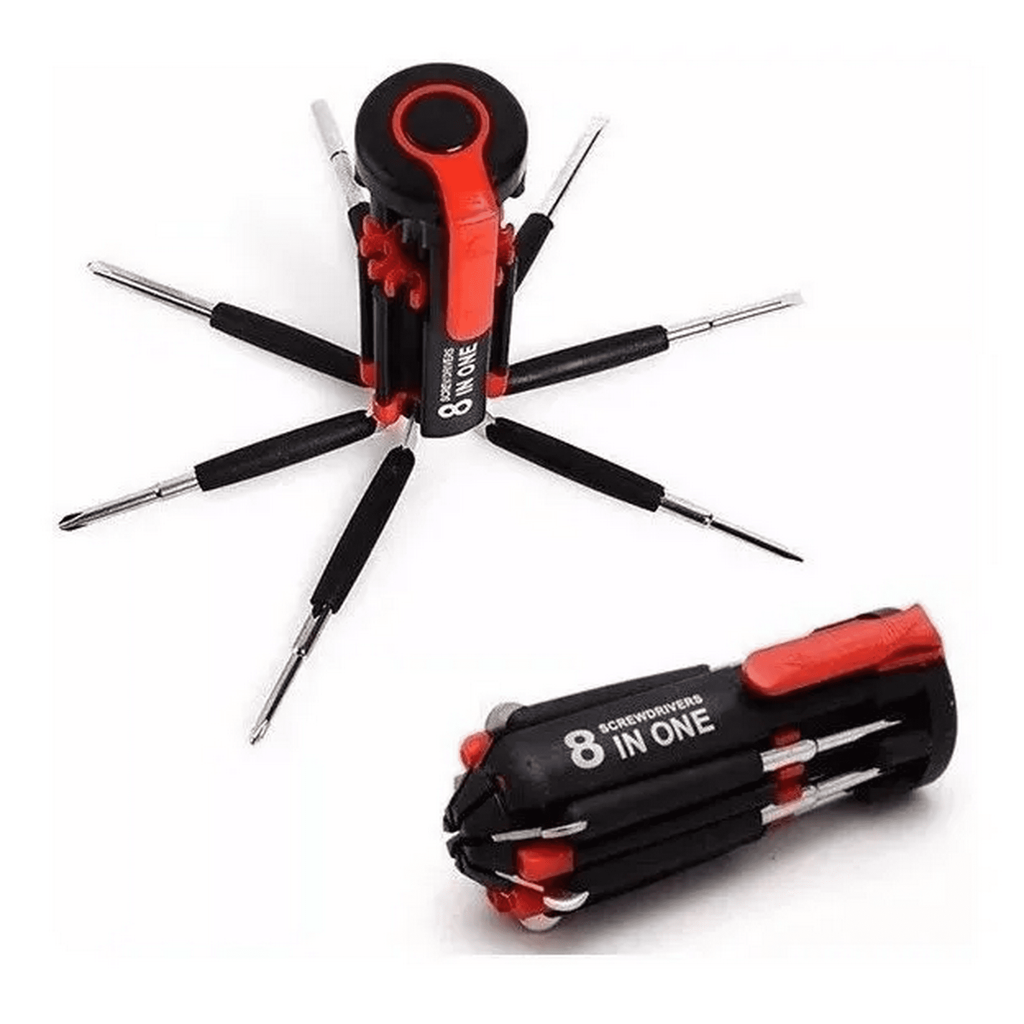Genérico - Destornillador 8 En 1 Con Linterna Led Herramienta Multiuso