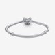 thumbnail image 2 of Pulsera Pandora Moments Cadena Serpiente con Cierre Mariposa Plata 7.5in, 2 of 6