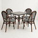 thumbnail image 1 of Comedor de una Mesa + 4 Sillas Parisinas - Blanco y Negro, 1 of 9