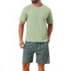 thumbnail image 1 of INSPIRE CHIC Conjunto de Pijama para Hombre con Camiseta de Manga Corta y Pantalones Cortos a Cuadros M Verde, 1 of 5