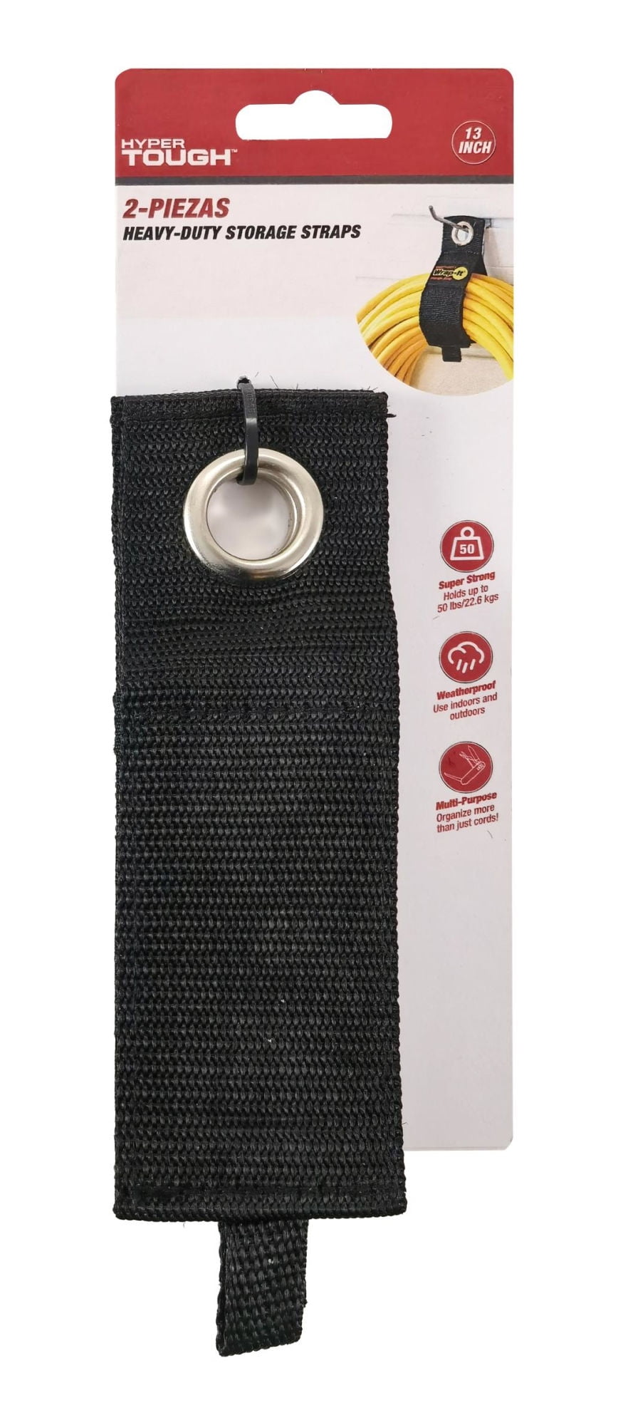 2 Pack Correa Almacenamiento Resistente 13p Hyper Tough