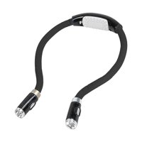 Ioensy - Luz De Lectura Para El Cuello Lámpara De Lectura De Libros Con Pilas Sobre El Cuello En La Cama Negro