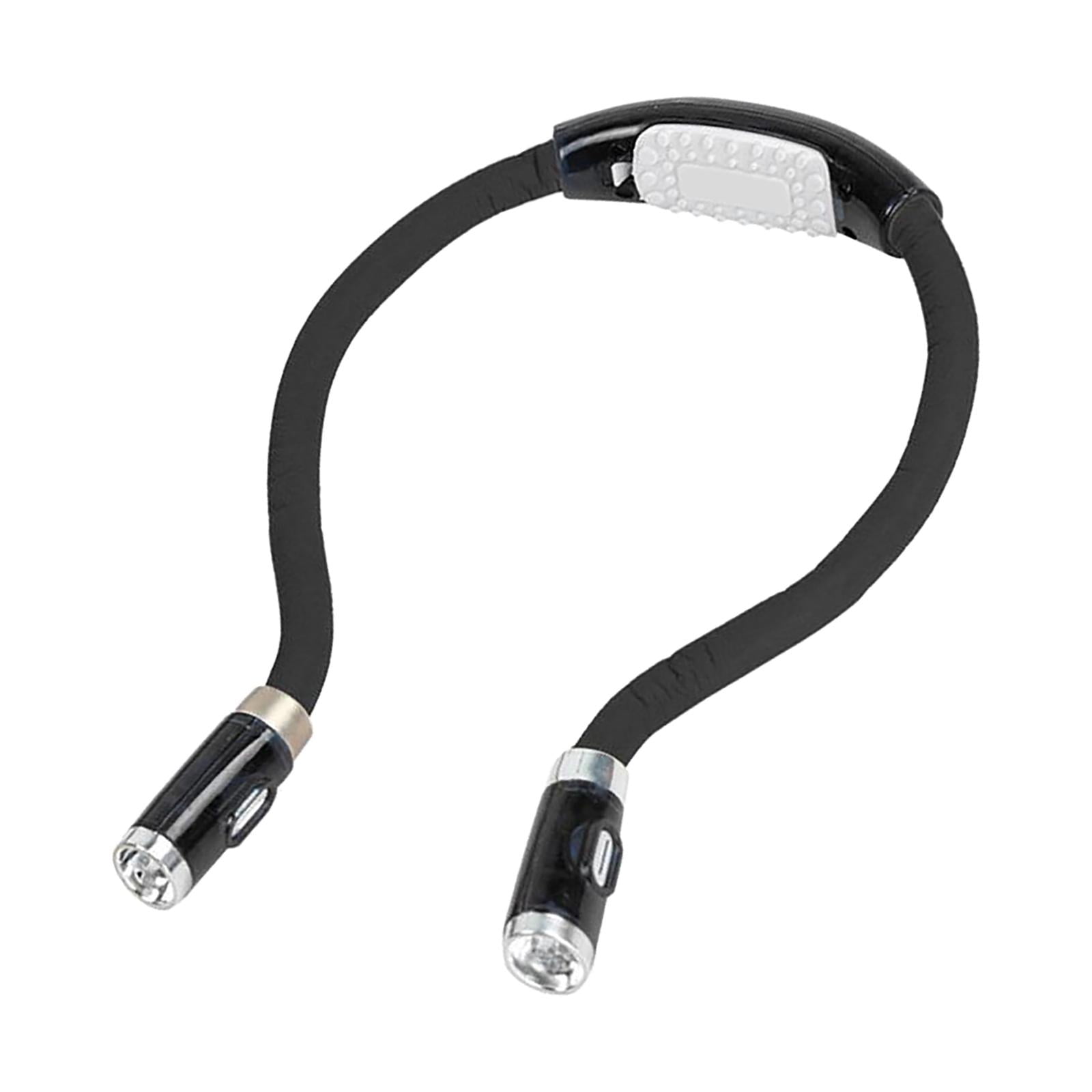 Ioensy - Luz De Lectura Para El Cuello Lámpara De Lectura De Libros Con Pilas Sobre El Cuello En La Cama Negro