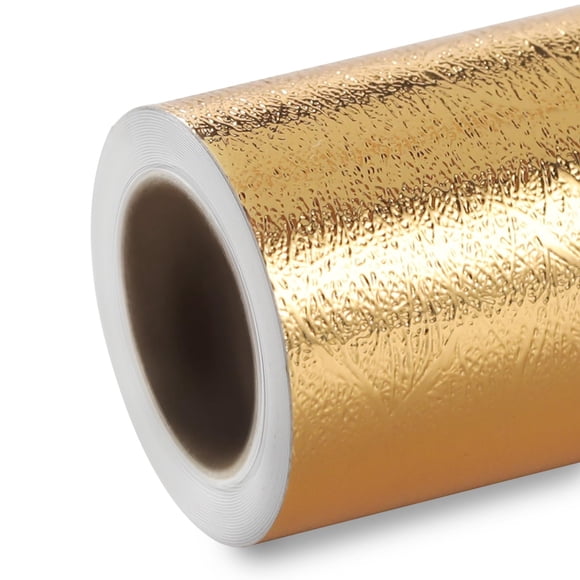 Vinilo HTVRONT 30 cm x 1,8 m Oro Cromo Texturizado