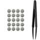 thumbnail image 1 of Auriculares de malla de acero a prueba de polvo para auriculares intraurales (10 pares), 1 of 7