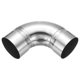 thumbnail image 1 of Uxcell 3 1/2" (89mm) ID Codo de 90 Grados, Conector Adaptador de Tubería de Metal de Acero Inoxidable, 1 of 5
