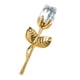 thumbnail image 4 of Rosa De Cristal, Regalo De Flores, Regalo De Boda, Navidad, Romántico, Para Mujer, Su Abuela, Dorado, Blanco, 4 of 5