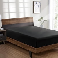 Sabanas Bajera 2 Plazas Negra Hogar Ultra Suave Hilos Aura Zeus