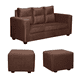 thumbnail image 1 of Sofa Loreto Felpa Chocolate, 1 of 3