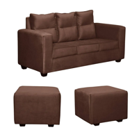 Genérico - Sofa Loreto Felpa Chocolate