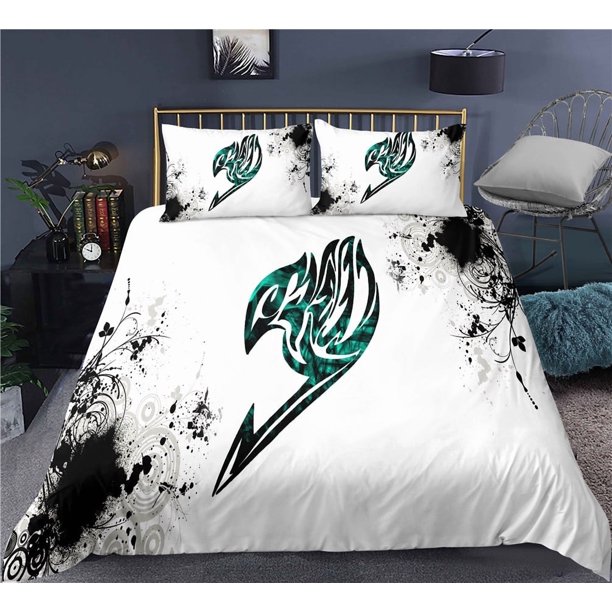 Fairy Tail Bedding Set Single Twin Full Queen King Size Kawaii Bed Set Aldult Kid Bedroom Duvetcover Sets Bed Sheets