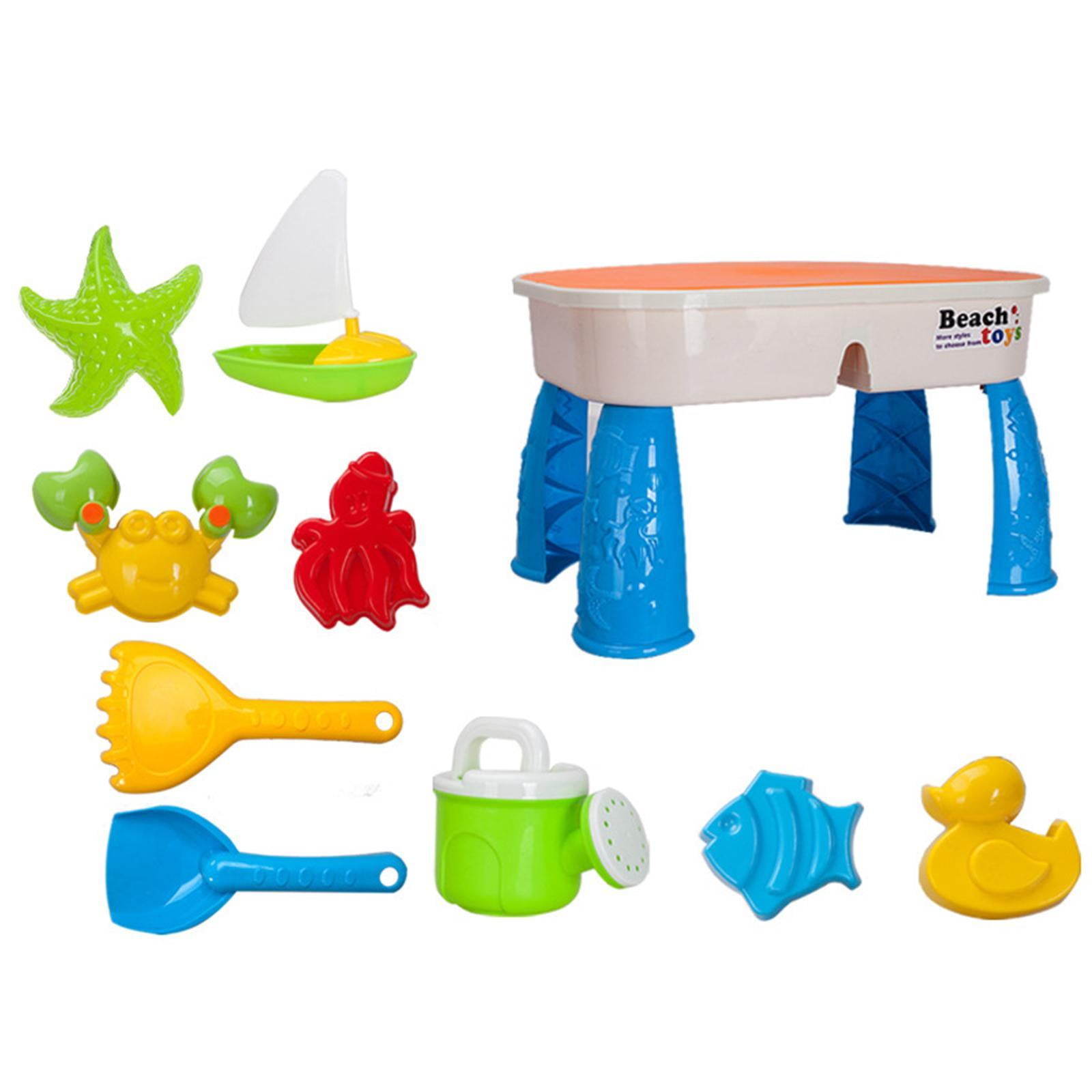 Magideal - Mesa Hídica De Arena Para Niños, Conjuntos De Juguetes De Playa Al Aire Libre Mesa Versátil De Juego Sensorial Portátil Con Accesorios Para La Playa D