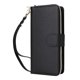 thumbnail image 1 of Funda Cartera con Cremallera y Correa para Samsung Galaxy S25 Soporte y Tarjetero Negro, 1 of 6