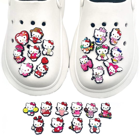 Encantos para Zapatos Jlemon 25 piezas Gato Rosa Kawaii DIY