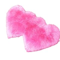 Genérico - Alfombra Pelo Largo Corazón - Acogedora Y Suave C6