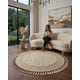 thumbnail image 1 of Alfombra de Sisal Redonda 100cm Diseño con Relieve Nordico, 1 of 6