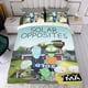 thumbnail image 4 of Opuestos Solares Conjunto de sábanas temático, trío de piezas, cómodo y amigable con la piel, diseño único, regalo de decoración para el hogar para familiares, amigos y fans, 90 cm * 190 cm, 4 of 6