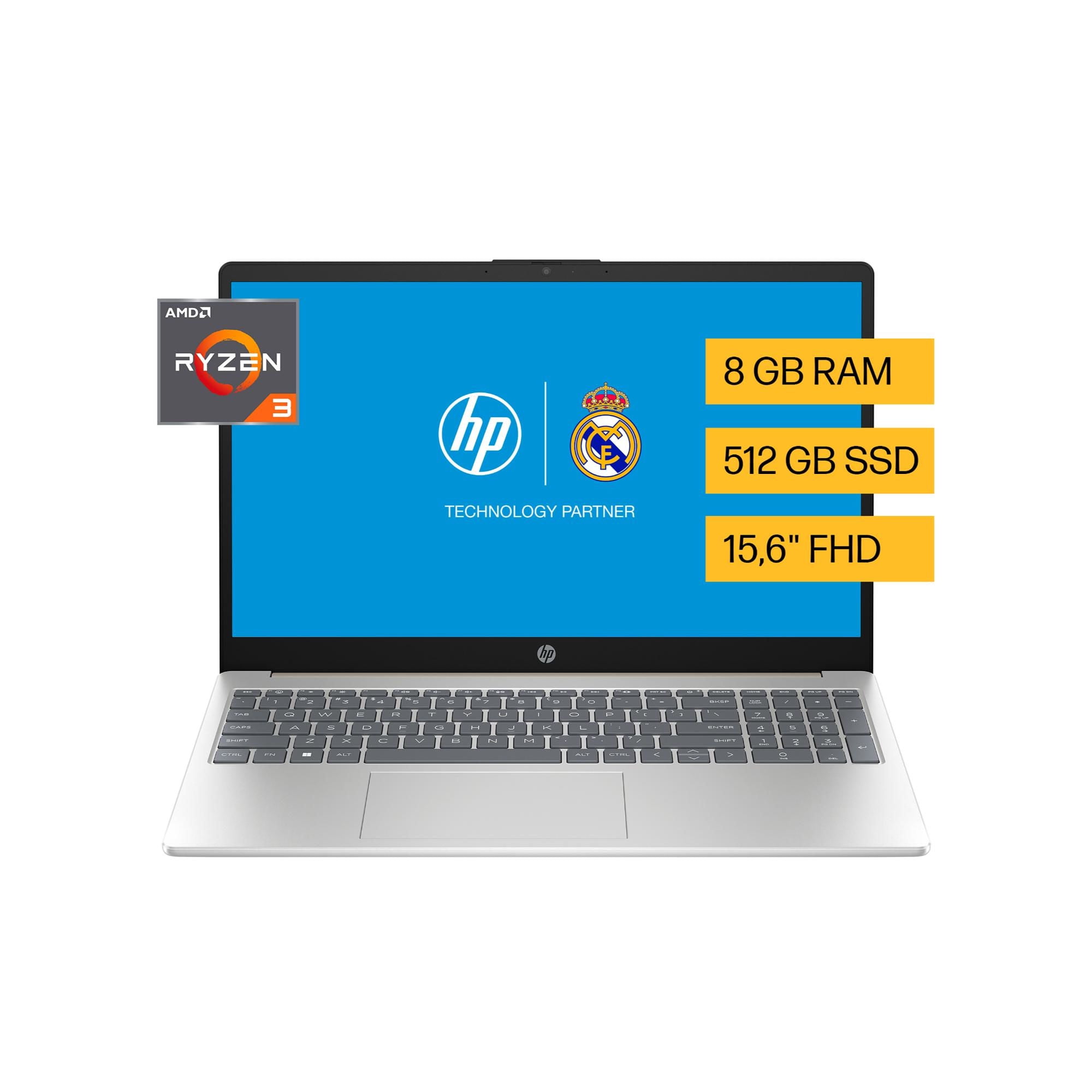 Notebook Hp 15-fc0043la Amd Ryzen 3 8gb Ram 512gb Ssd 15.6" Fhd Windows 11 Home