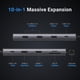 thumbnail image 2 of Estación de acoplamiento UGREEN Revodok Pro 210 10 en 1 USB-C 100W, 2 of 8