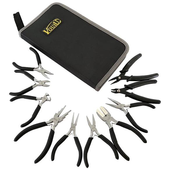 Set de Pinzas para Joyería VOUIU 10 Piezas Herramientas para Hacer Joyería