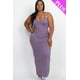 thumbnail image 1 of Saronite Vestido Largo Básico de Tirantes con Espalda de Nadador, Color Uva (Talla Grande para Mujer), 1 of 4